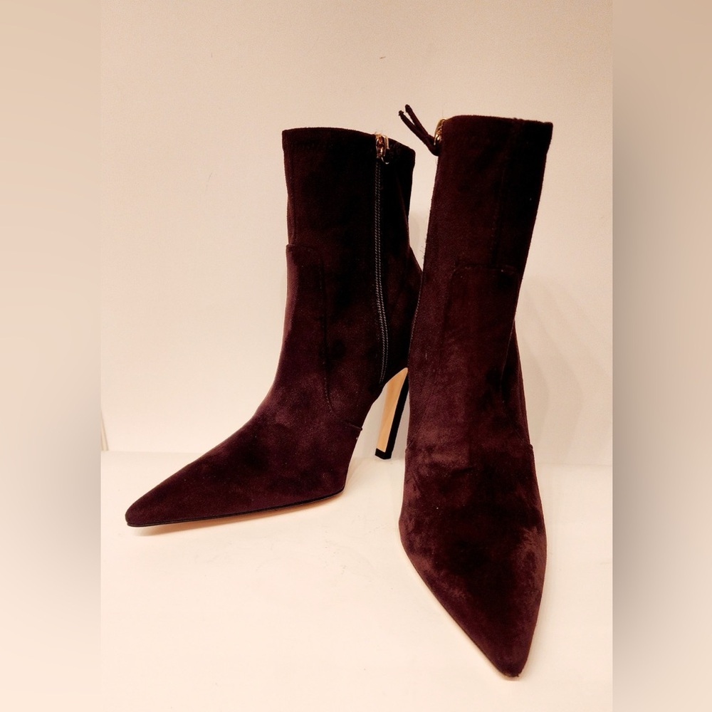 GOOD AMERICAN Womens ICON 110 SUEDE BOOTIE Brown Size 9 - Picture 2 of 12